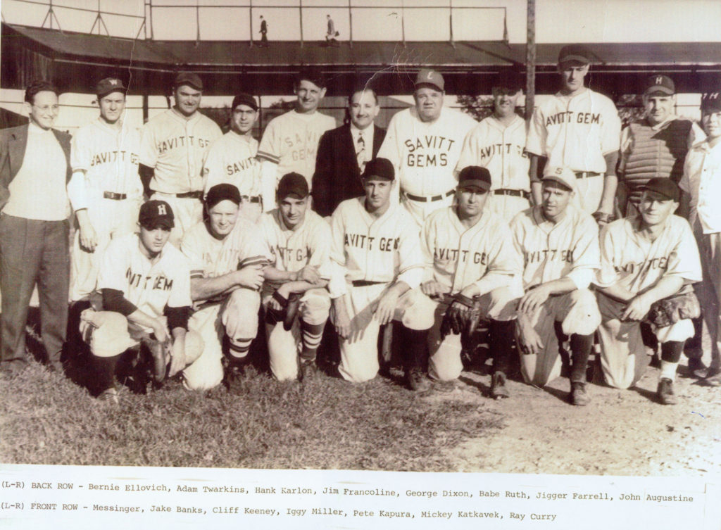 1945 Savitt Gems and Babe Ruth