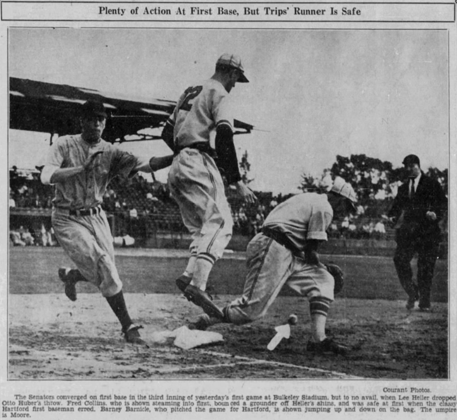 Hartford Bees at Bulkeley Stadium, 1939.