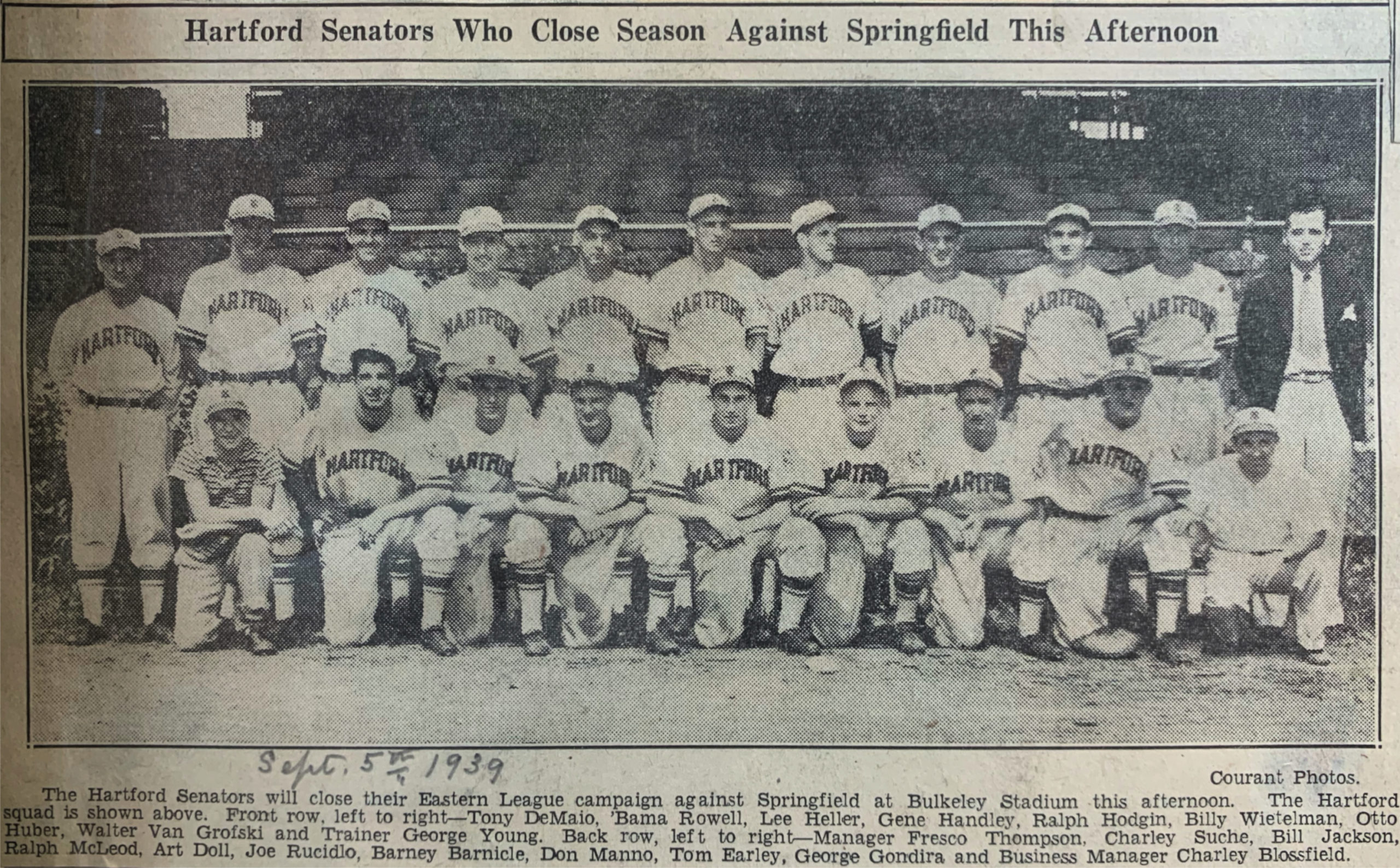 1939 Hartford Senators (Bees)