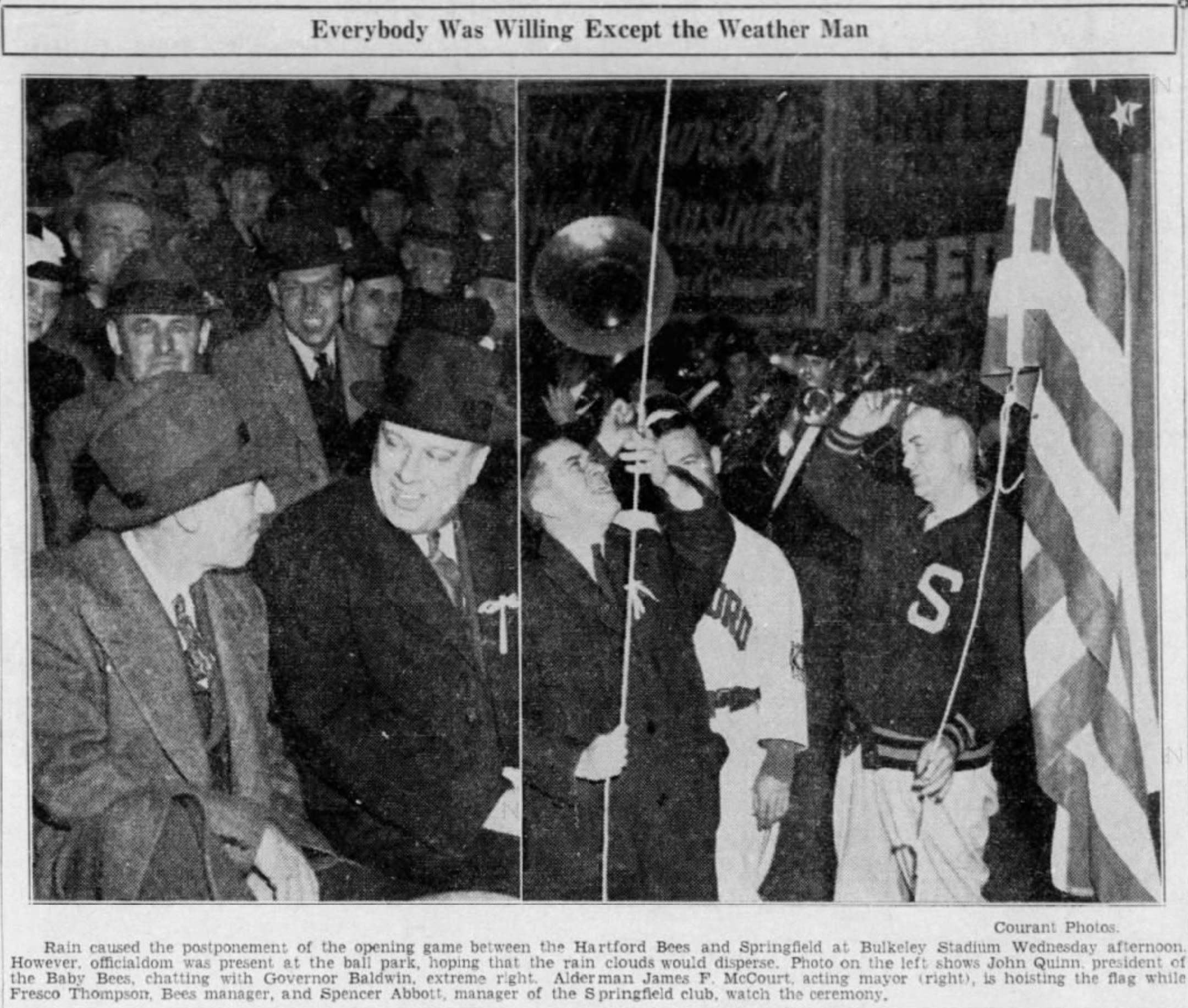 Hartford Bees Opening Day, 1939.