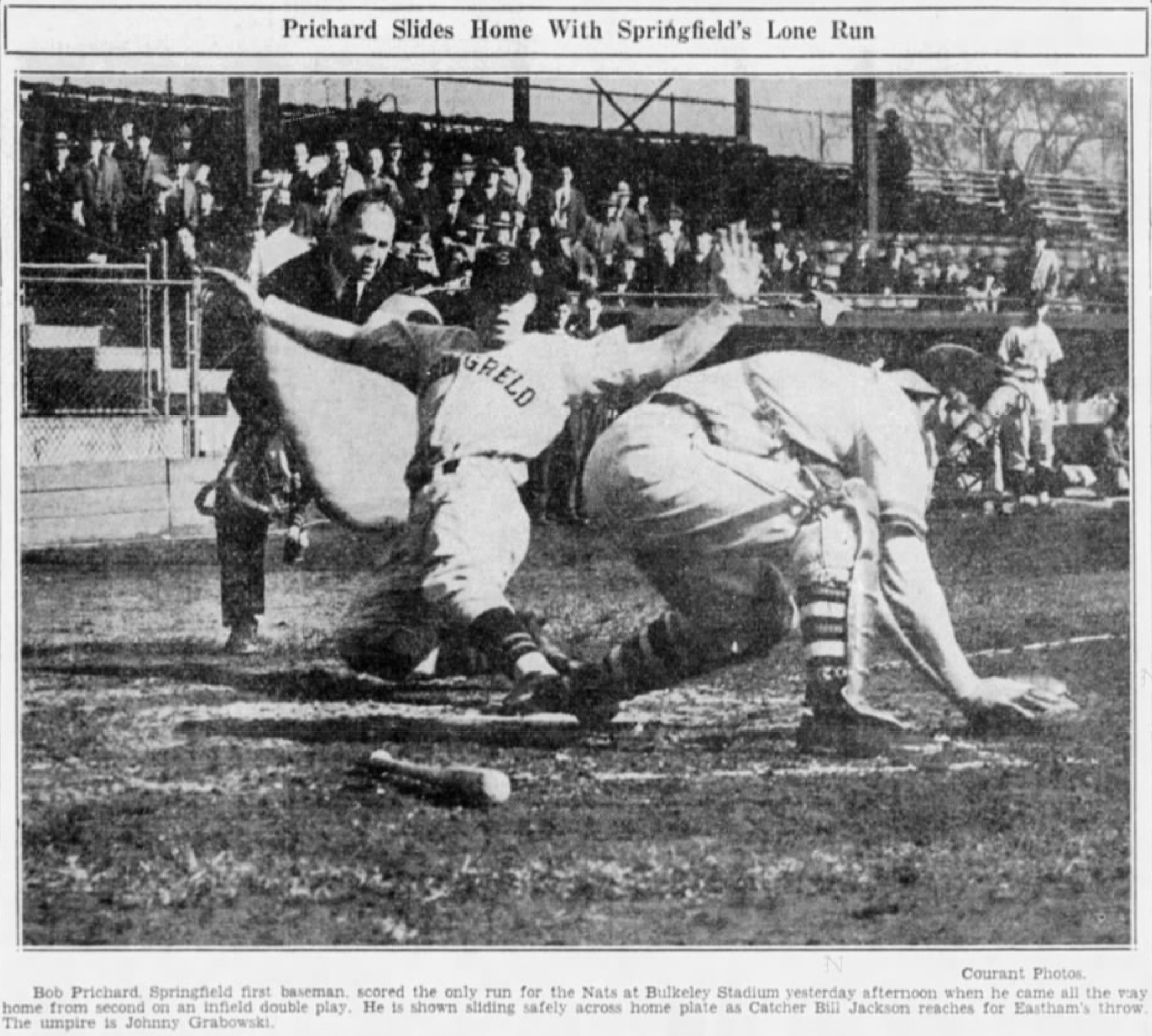 Bill Jackson, Catcher, Hartford Bees, 1940.