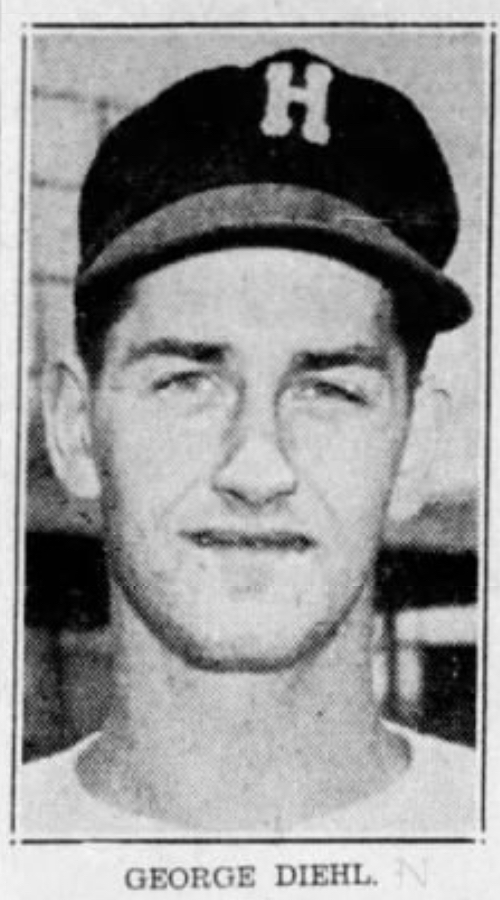 George Diehl, Pitcher, Hartford Bees, 1940.