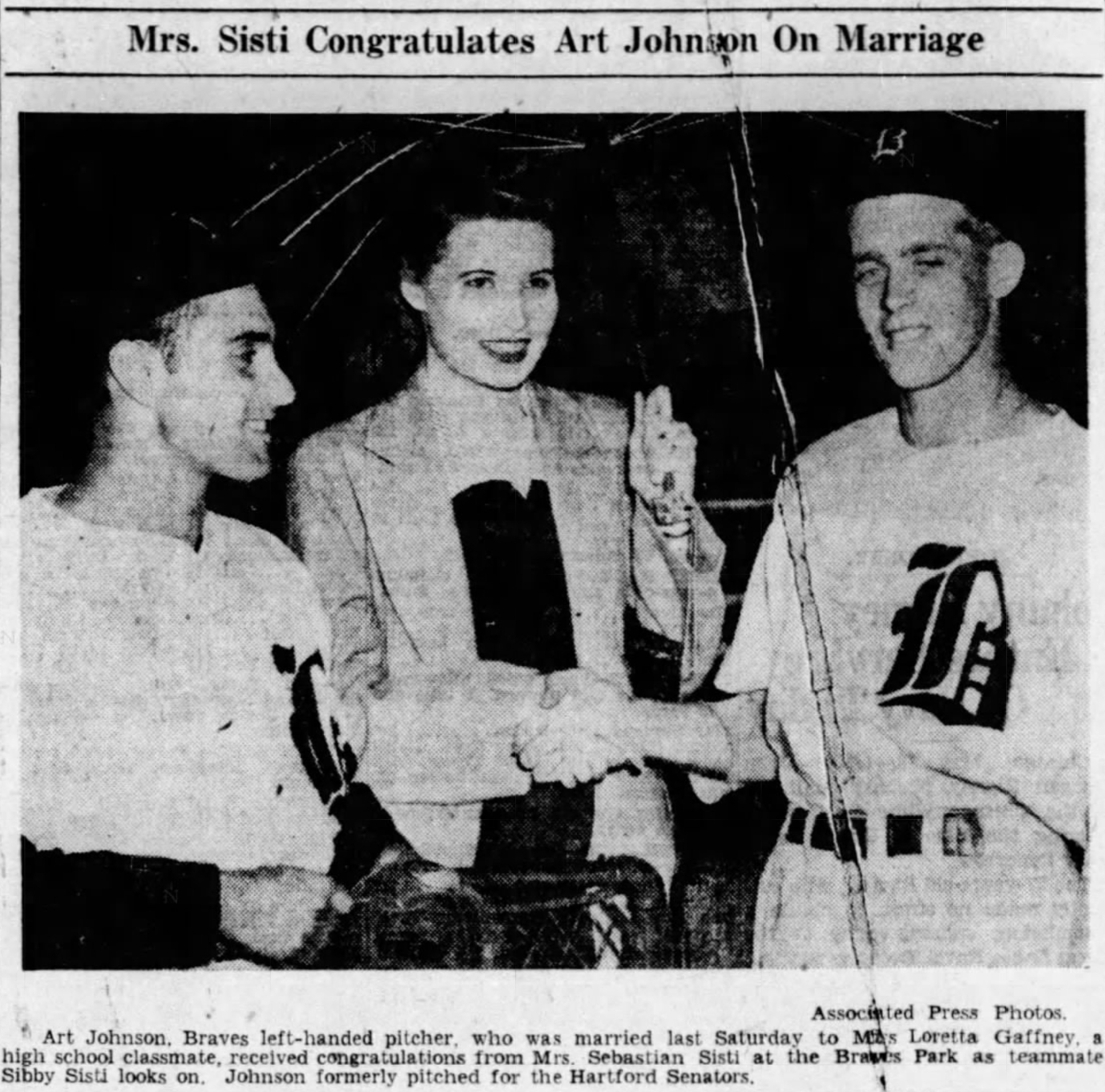 Sebby Sisti, Norine Barone SIsti and Art Johnson, 1942.