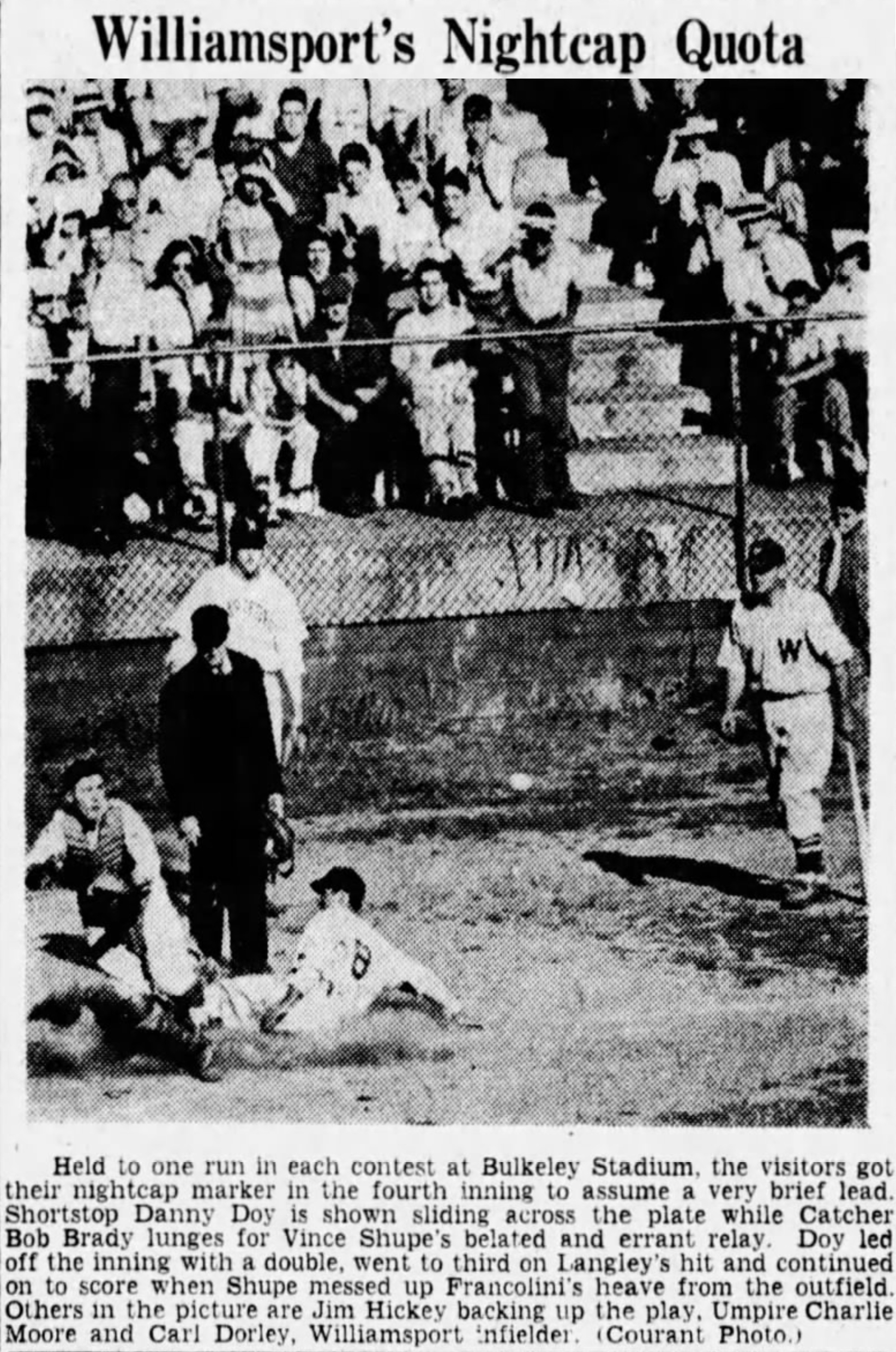 Hartford vs. Williamsport, 1944.