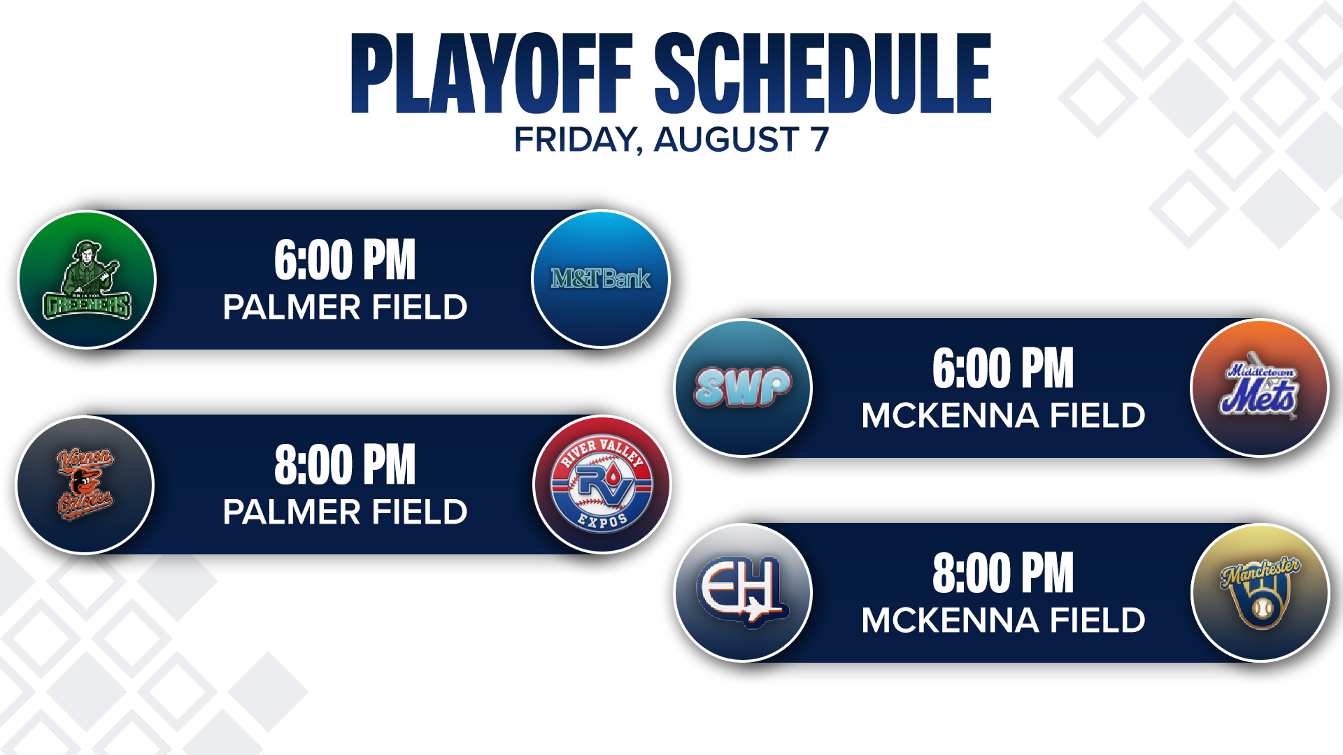 2026 GHTBL Playoffs to Start August 7